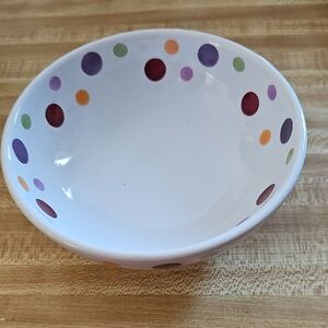 The Pampered Chef Multicolor Polka Dot Bowl